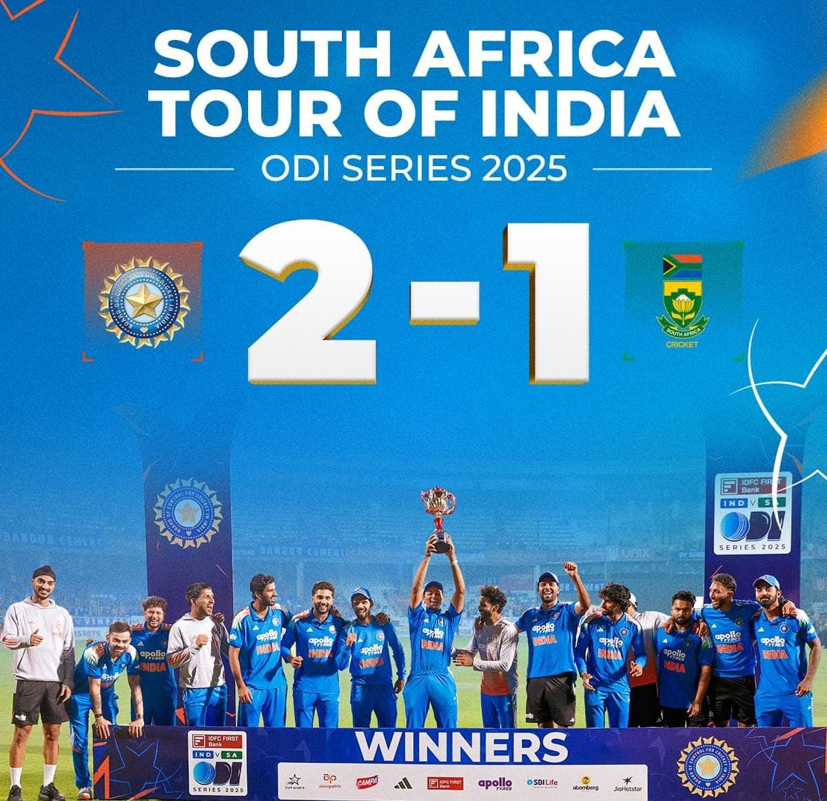 Team India’s stunning victory over South Africa! Clinches the ODI series 2-1