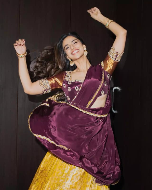 Meenakshi Magic in Purple and Gold