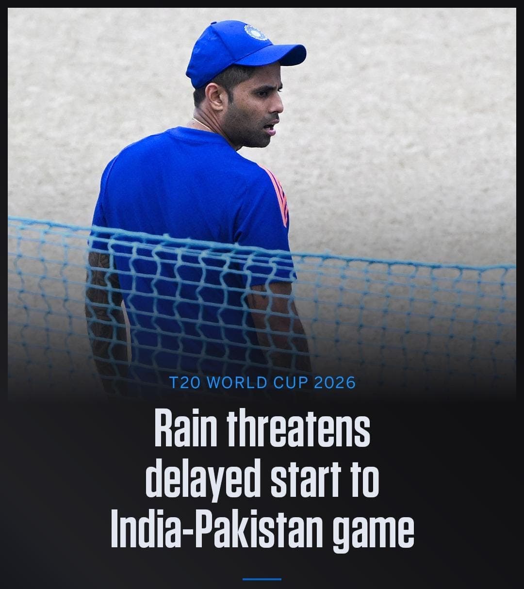 T20 World Cup... Rain threatens India-Pak match... Match delayed?
