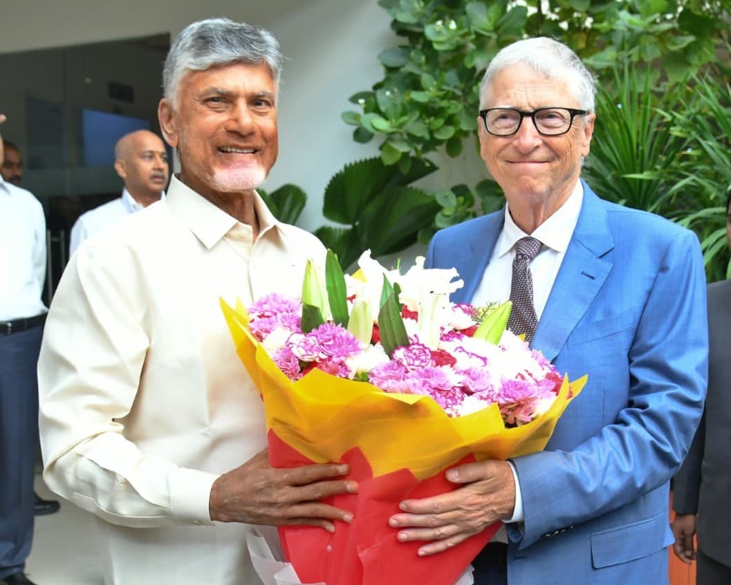 Hello Friend… How Are You? Bill Gates Greets CM Chandrababu Naidu