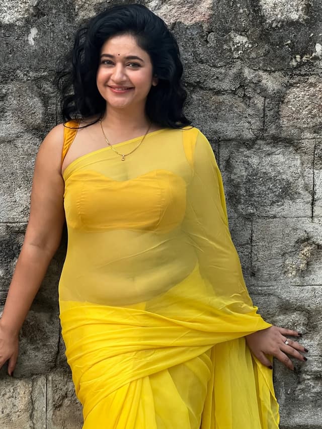 Poonam Bajwa Stuns Fans in Transparent Yellow Saree