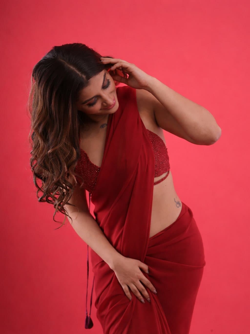 Yashika Anand Bold Red Style