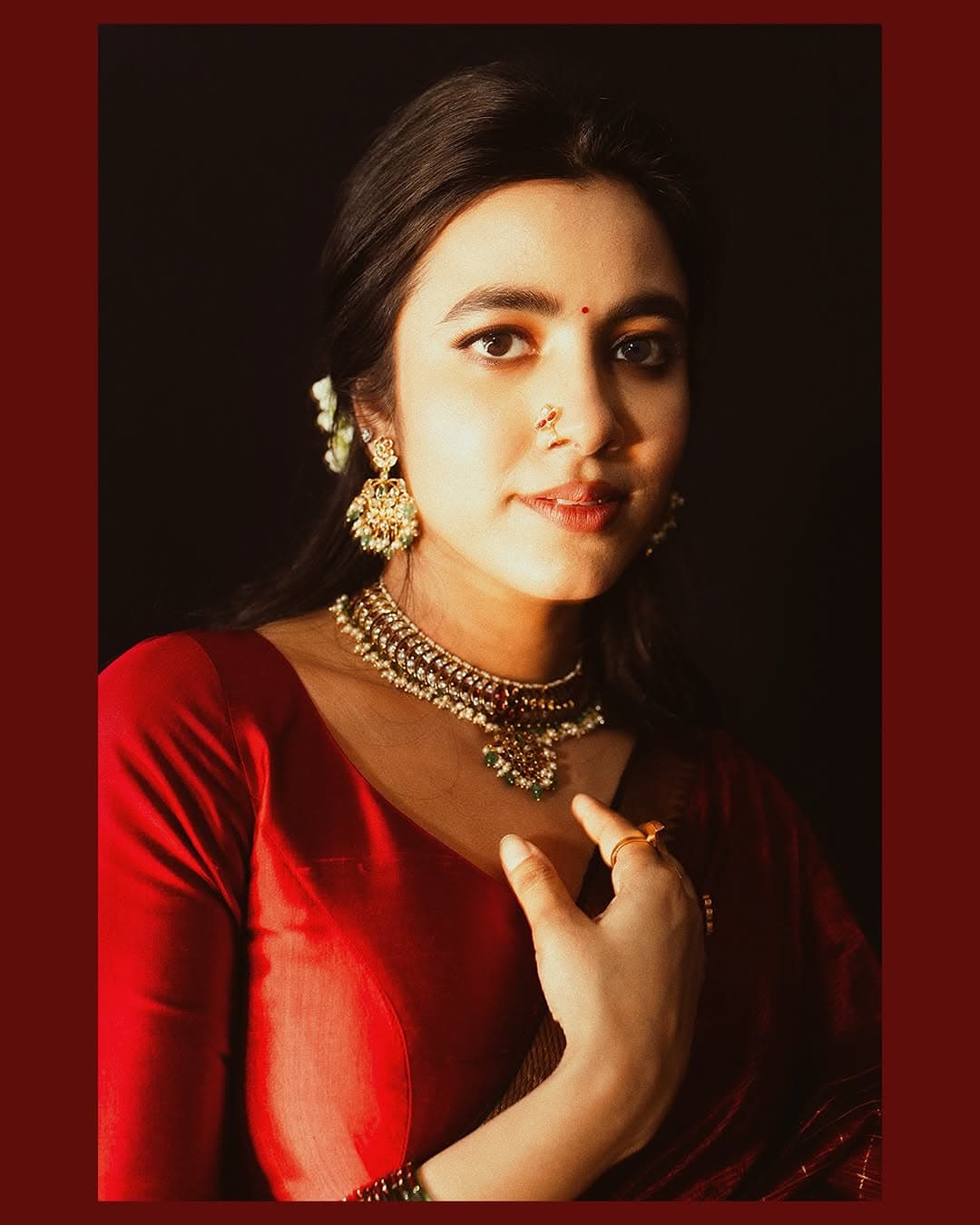 Shivani Nagaram Radiates Timeless Grace in Classic Red Saree!