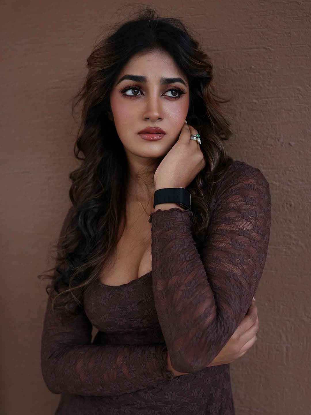 Dimple Hayathi Stuns in Chic Elegance with a Bold Brown Look!