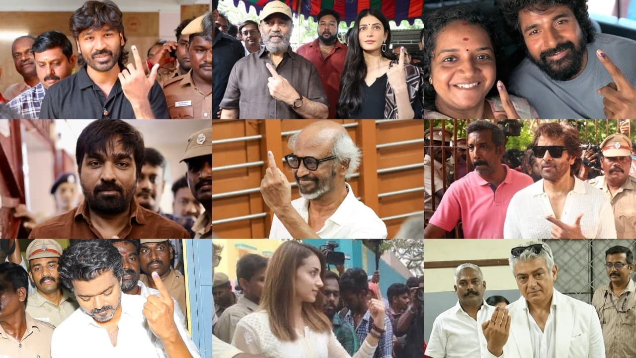 Celebrities vote in Tamil Nadu elections