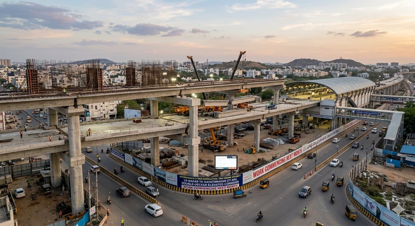 LB Nagar – Hayathnagar Double Decker Elevated Corridor – Minister Komatireddy Venkat Reddy